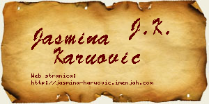 Jasmina Karuović vizit kartica
